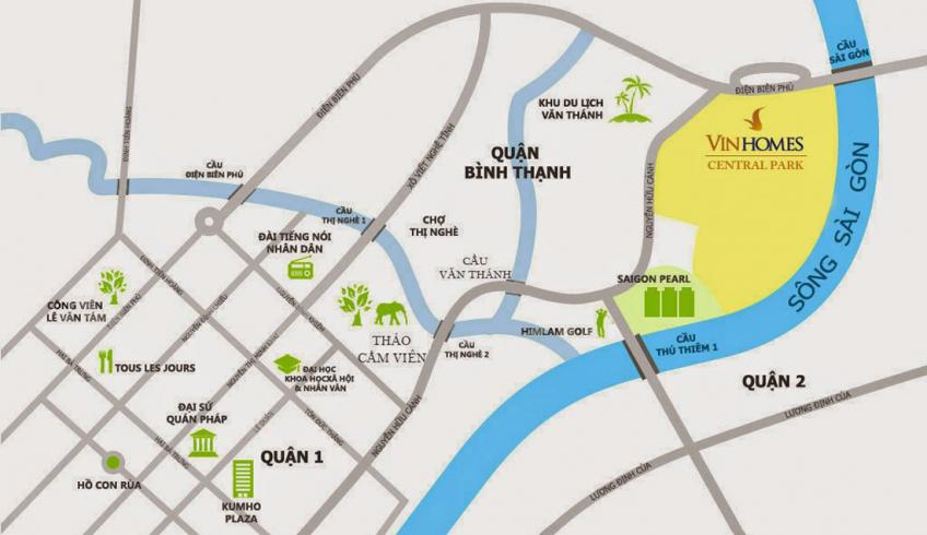 Vinhomes Central Park - Địa thế ưu việt nơi trung tâm Sài Gòn